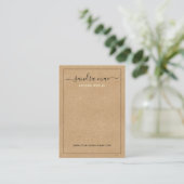Rustic Brown Kraft Paper look-juwelenkaart Visitekaartje (Staand voorkant)