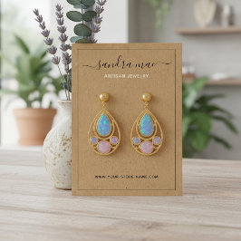 Rustic Brown Kraft Paper look-juwelenkaart Visitekaartje