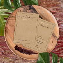 Rustic Brown Kraft Paper look-juwelenkaart