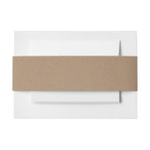 Rustic Brown Kraft Paper Pattern Uitnodigingen Wikkel (Voorkant Voorbeeld)