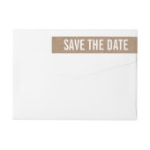 Rustic Brown Kraft Paper Save the Date Wedding (Achterkant)