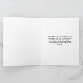 Rustic Brown Leather Happy Birthday Grandpa Photo Kaart (Binnen)