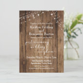 Rustic Brown & Lights na de bruiloft alleen recept Kaart (Staand voorkant)