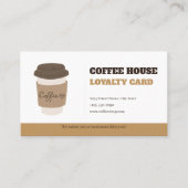 Rustic Brown Minimalist Coffee Loyalty Card Templa (Voorkant)
