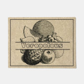 Rustic Brown Mixed Fruit Welcome Personated Deurmat (Voorkant)