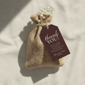 Rustic Brown Monogram Wedding Thank You Cadeaulabel