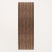 Rustic Brown Oak Wood Floor Yogamat (Voorkant)