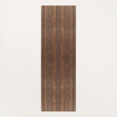 Rustic Brown Oak Wood Floor Yogamat (Achterkant)