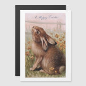 Rustic Brown Paashes Bunny & Wildbloemen (Voorkant / Achterkant)