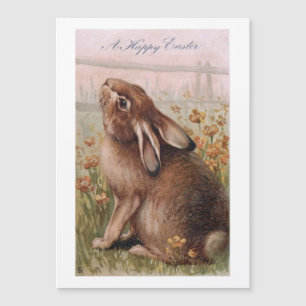 Rustic Brown Paashes Bunny & Wildbloemen