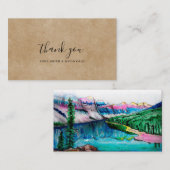 Rustic Brown Paper Mountain Forest Thankyou Kaart (Voorkant / Achterkant)