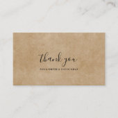 Rustic Brown Paper Mountain Forest Thankyou Kaart (Voorkant)