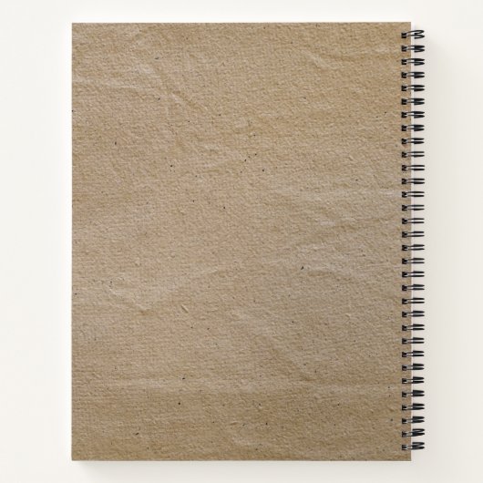 Rustic Brown Paper Simple Antiek Journal Notitieboek (Achterkant)