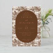 Rustic Brown Pastoral Landscape Folie Uitnodiging (Staand Voorkant)