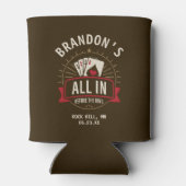 Rustic Brown Poker Bachelor Party Guest Favor Blikjeskoeler (Achterkant)