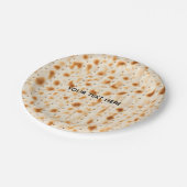 Rustic Brown Realistic Matzah Texture Graphic Papieren Bordje (Gekanteld)