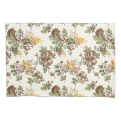 Rustic Brown Roos Pattern Hoesje Kussensloop (Voorkant)