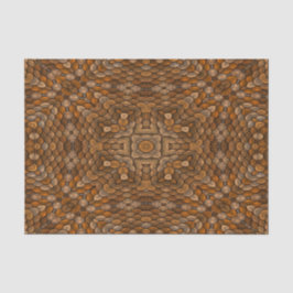 Rustic Brown Scale  Fractal Kaleidoscope Tissuepapier
