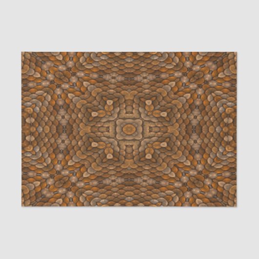 Rustic Brown Scale  Fractal Kaleidoscope Tissuepapier (Voorkant)