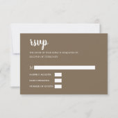 Rustic Brown Simple Calligraphy Modern RSVP (Voorkant)