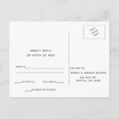 Rustic Brown Simple Calligraphy Modern RSVP Uitnodiging Briefkaart (Achterkant)