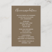 Rustic Brown Simple Calligraphy Modern Wedding Informatiekaartje (Voorkant)