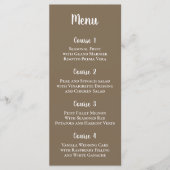 Rustic Brown Simple Calligraphy Modern Wedding Menu (Voorkant)