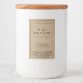 Rustic Brown Simple Elegant Minimal Candle Label Voedselcontainer Etiket (Voorkant)