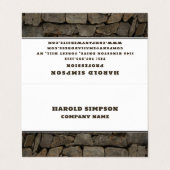 Rustic Brown Stone Double Loyalty Visitekaartje (Buitenkant ongevouwen)