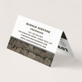 Rustic Brown Stone Double Loyalty Visitekaartje (Achterkant)