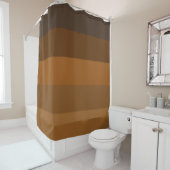 Rustic Brown Stripes Douchegordijn (In situ)