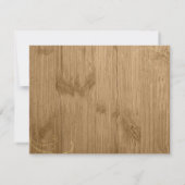 Rustic Brown Sunflower Wedding Bedankt (Achterkant)