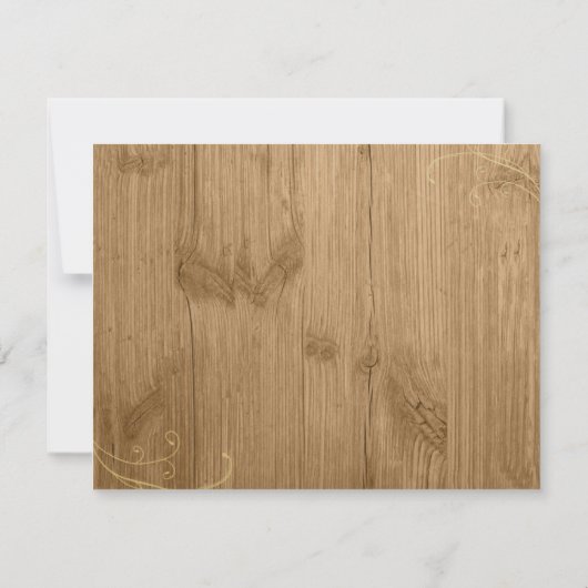 Rustic Brown Sunflower Wedding Bedankt (Achterkant)