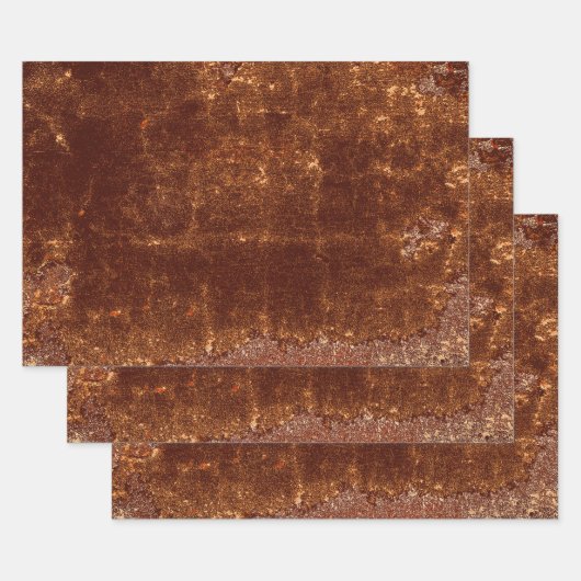 Rustic Brown Texture Country Vintage Grunge Inpakpapier Vel (Set)