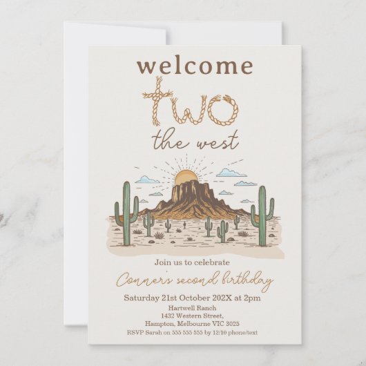 Rustic Brown verwelkomt de tweede verjaardag van T Kaart (Voorkant)