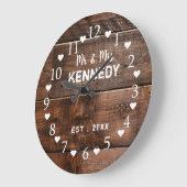 Rustic Brown Weathered Wood Wedding Grote Klok (Hoek)