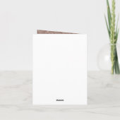 Rustic Brown Wedding  Botanical Bedankkaart (Achterkant)