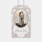 Rustic Brown Wedding  Botanical Cadeaulabel (Voorkant)