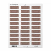 Rustic Brown Wedding Botanical Etiket (Full Sheet)