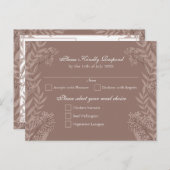 Rustic Brown Wedding  Botanical Feestdagenkaart (Voorkant / Achterkant)