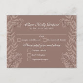 Rustic Brown Wedding  Botanical Feestdagenkaart (Voorkant)