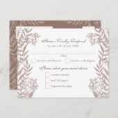 Rustic Brown Wedding Botanical Feestdagenkaart (Voorkant / Achterkant)