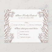 Rustic Brown Wedding  Botanical Feestdagenkaart (Voorkant)