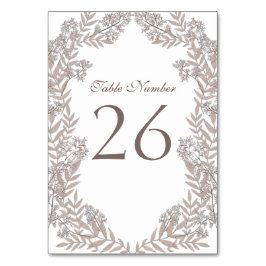 Rustic Brown Wedding  Botanical Kaart