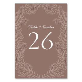 Rustic Brown Wedding  Botanical Kaart