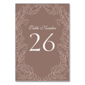 Rustic Brown Wedding  Botanical Kaart (Achterkant)