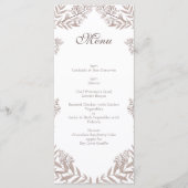 Rustic Brown Wedding  Botanical Menu (Voorkant)