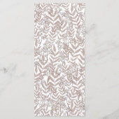 Rustic Brown Wedding  Botanical Menu (Achterkant)