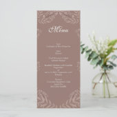 Rustic Brown Wedding  Botanical Menu (Staand voorkant)