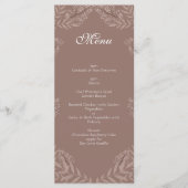 Rustic Brown Wedding  Botanical Menu (Voorkant)